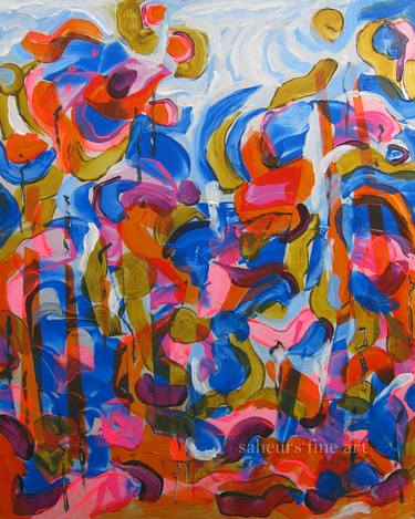 Original Abstract Expressionism Abstract Paintings by Eliane Saheurs