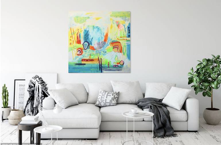 Original Abstract Painting by Eliane Saheurs