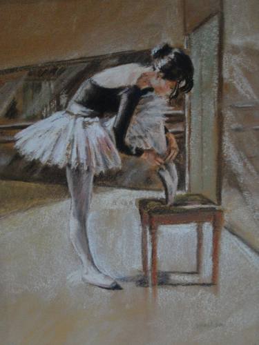 Tying Her Ballet Shoes thumb