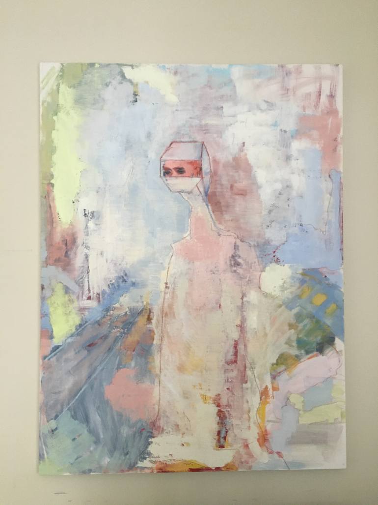 Original Abstract Expressionism Abstract Painting by Saadet Kucuk