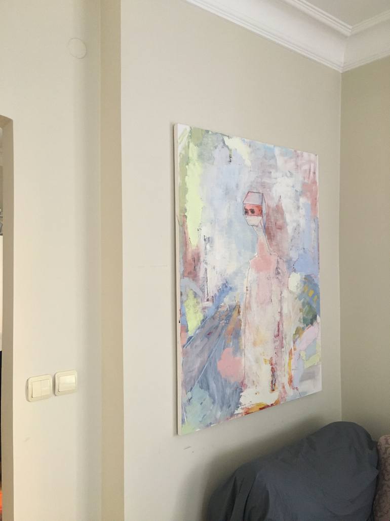 Original Abstract Expressionism Abstract Painting by Saadet Kucuk