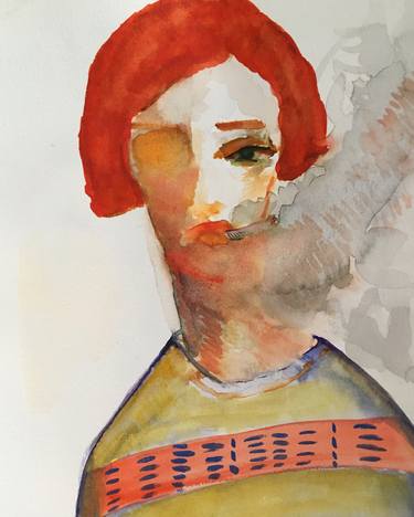 Original Expressionism Portrait Paintings by Saadet Kucuk