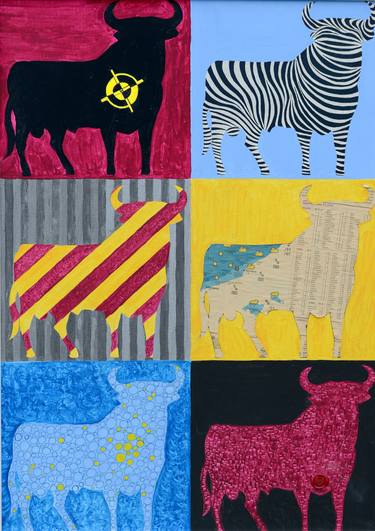 Original Pop Art Animal Collage by joern hinrichs