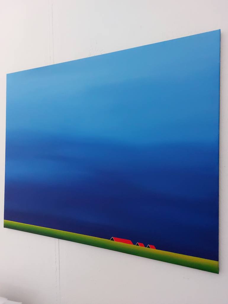 Original Minimalism Landscape Painting by Nelly Van Nieuwenhuijzen