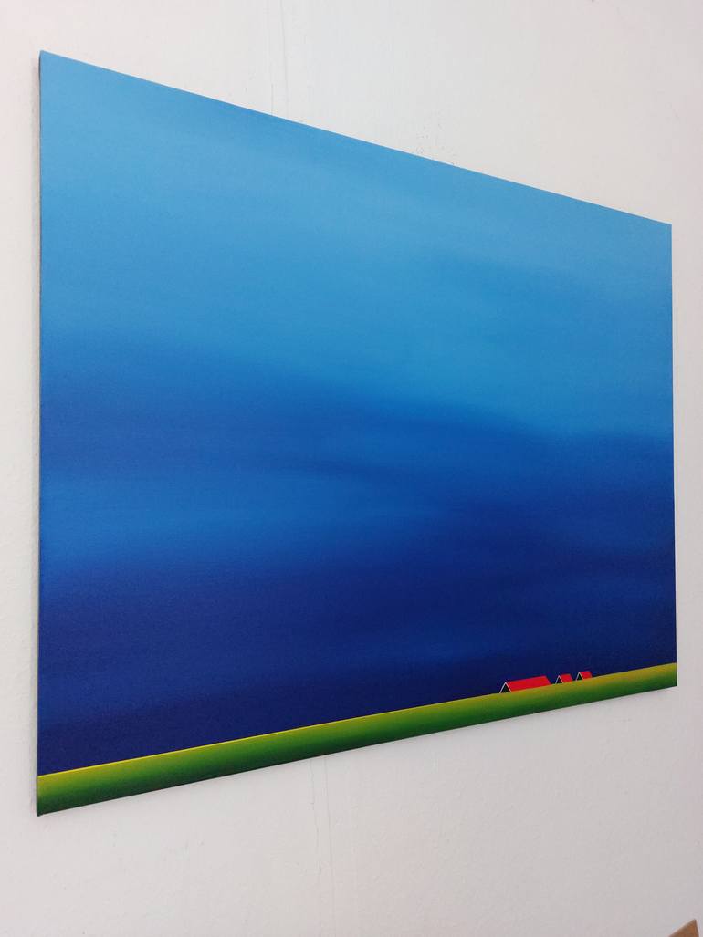 Original Minimalism Landscape Painting by Nelly Van Nieuwenhuijzen