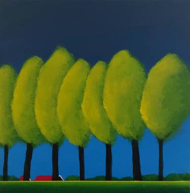 Print of Fine Art Tree Paintings by Nelly Van Nieuwenhuijzen
