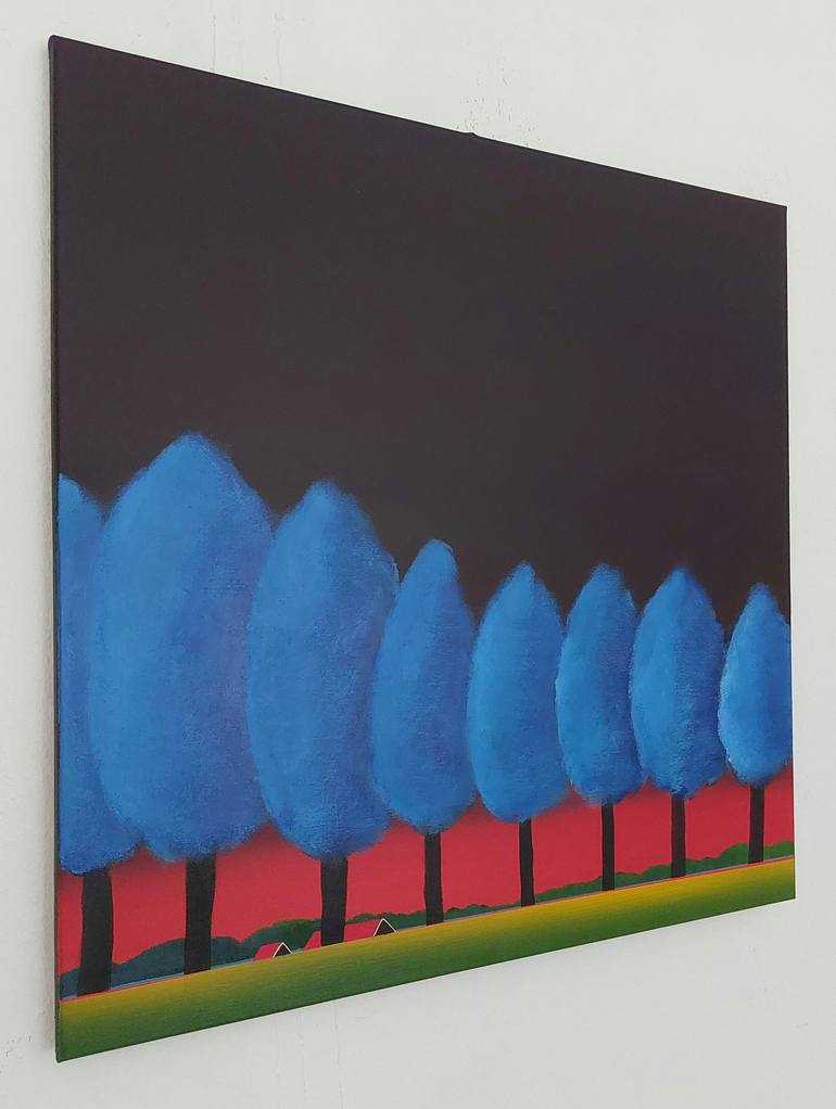 Original Minimalism Landscape Painting by Nelly Van Nieuwenhuijzen
