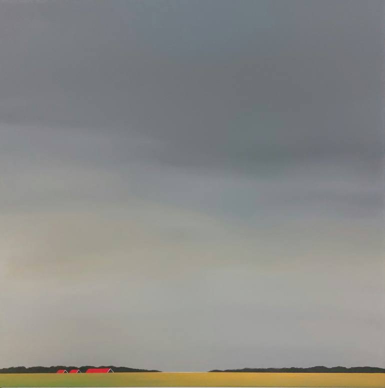 Original Minimalism Landscape Painting by Nelly van Nieuwenhuijzen