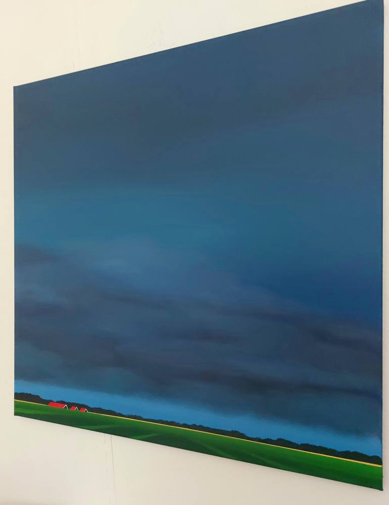 Original Minimalism Landscape Painting by Nelly van Nieuwenhuijzen