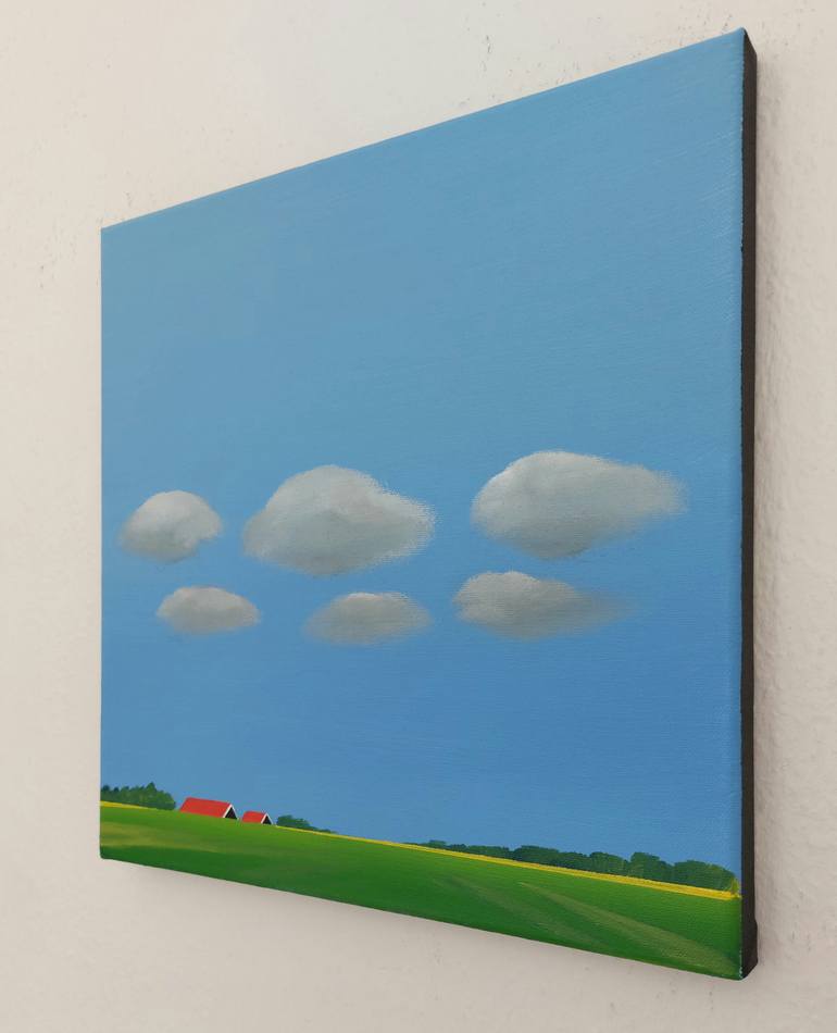 Original Minimalism Landscape Painting by Nelly Van Nieuwenhuijzen