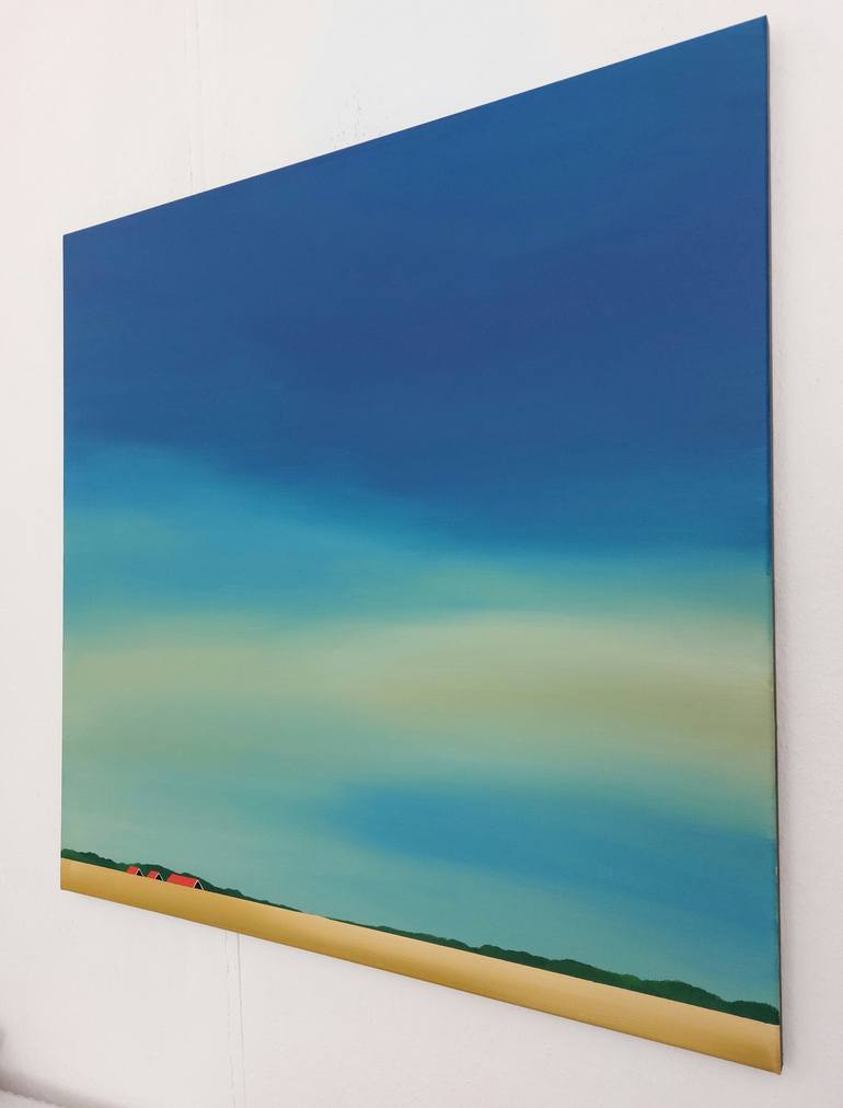 Original Minimalism Landscape Painting by Nelly van Nieuwenhuijzen