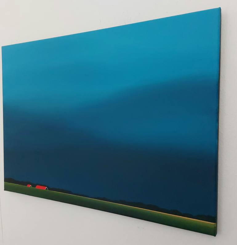 Original Abstract Landscape Painting by Nelly Van Nieuwenhuijzen