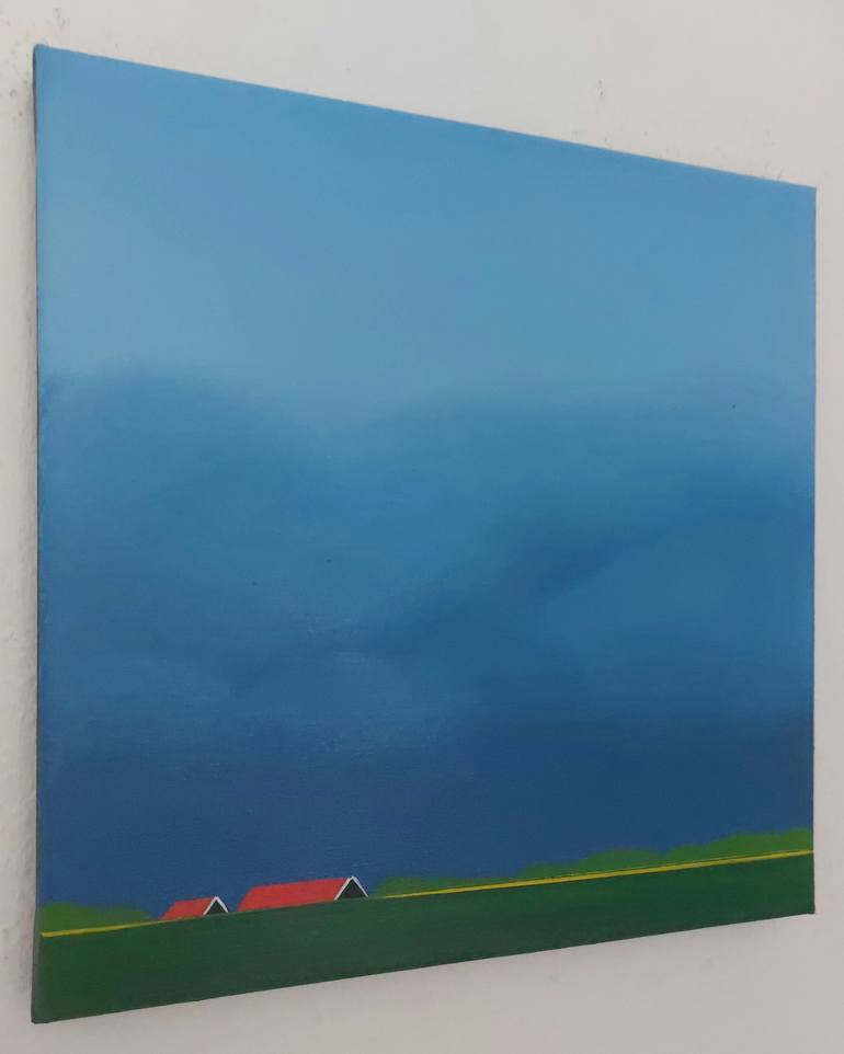 Original Minimalism Landscape Painting by Nelly van Nieuwenhuijzen