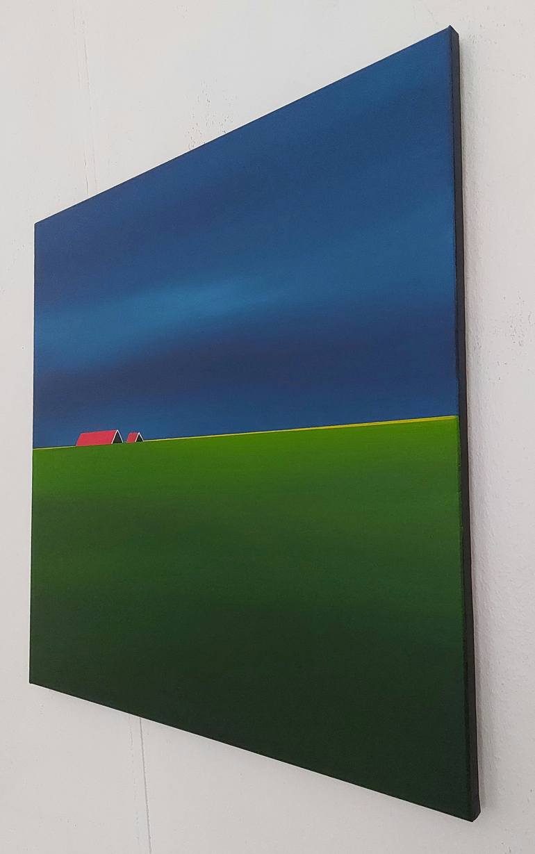 Original Minimalism Landscape Painting by Nelly Van Nieuwenhuijzen