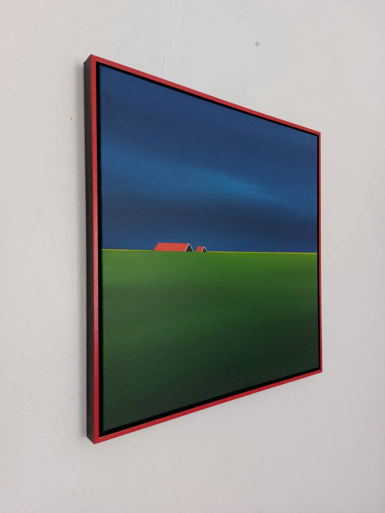 Original Minimalism Landscape Painting by Nelly Van Nieuwenhuijzen