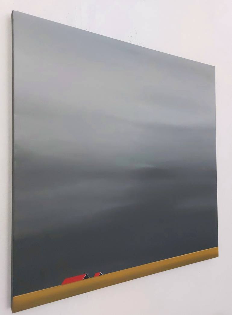 Original Minimalism Landscape Painting by Nelly van Nieuwenhuijzen