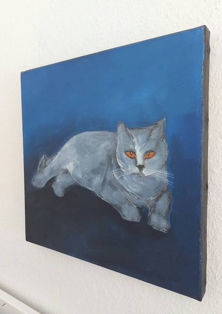 Original Fine Art Cats Painting by Nelly van Nieuwenhuijzen