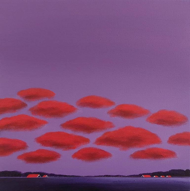 Print of Surrealism Landscape Paintings by Nelly Van Nieuwenhuijzen