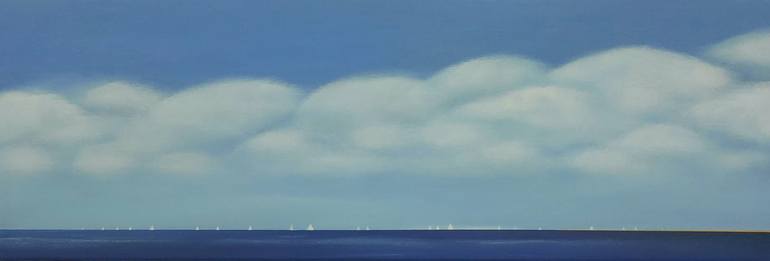 Original Minimalism Beach Paintings by Nelly Van Nieuwenhuijzen