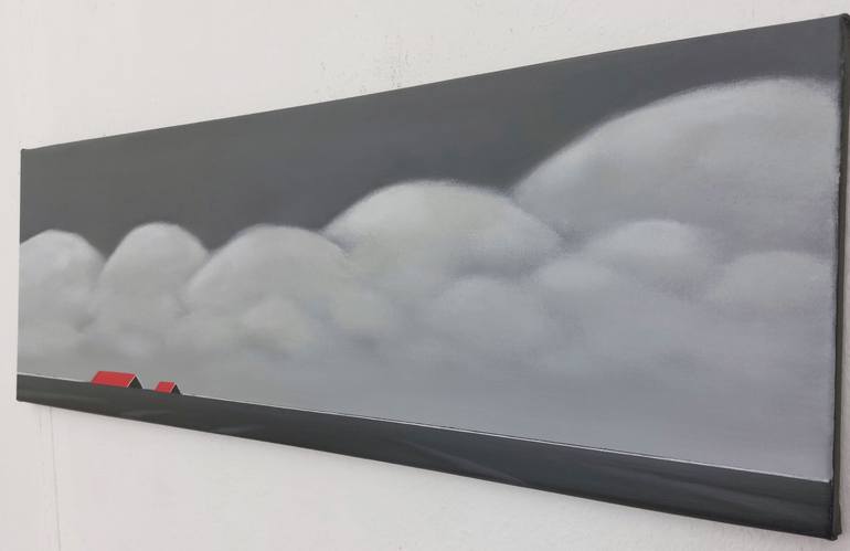 Original Minimalism Landscape Painting by Nelly Van Nieuwenhuijzen