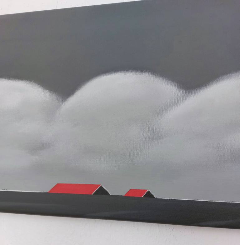 Original Minimalism Landscape Painting by Nelly Van Nieuwenhuijzen