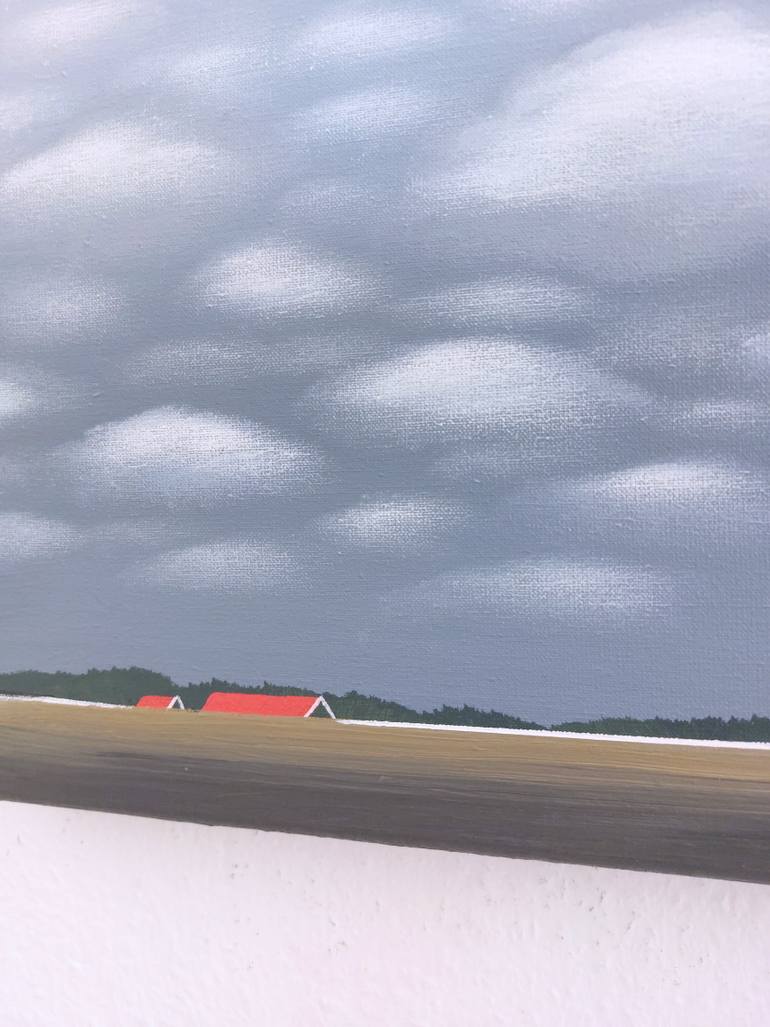 Original Surrealism Landscape Painting by Nelly Van Nieuwenhuijzen
