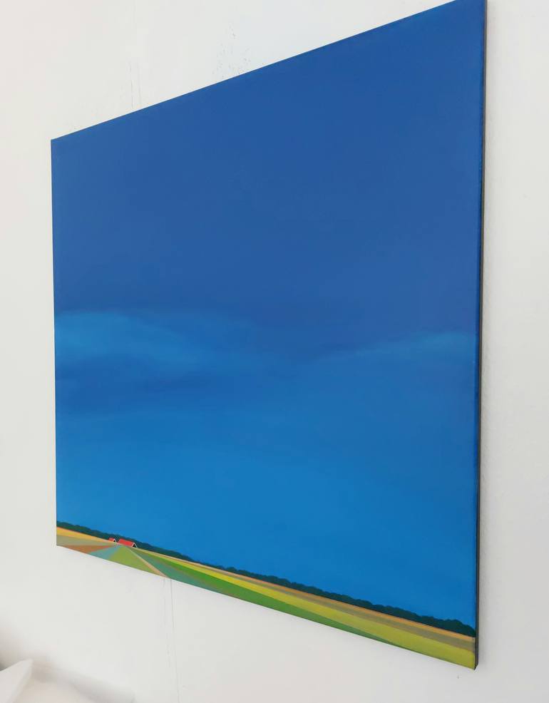 Original Minimalism Landscape Painting by Nelly Van Nieuwenhuijzen