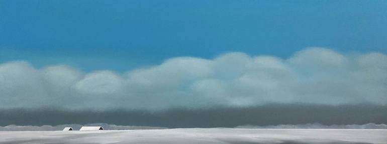 Original Minimalism Landscape Painting by Nelly Van Nieuwenhuijzen
