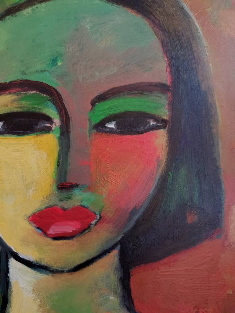 Original Fauvism Women Painting by Nelly Van Nieuwenhuijzen