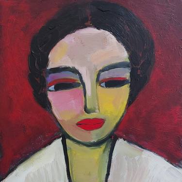 Original Expressionism Women Painting by Nelly Van Nieuwenhuijzen