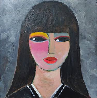 Original Expressionism Women Painting by Nelly Van Nieuwenhuijzen