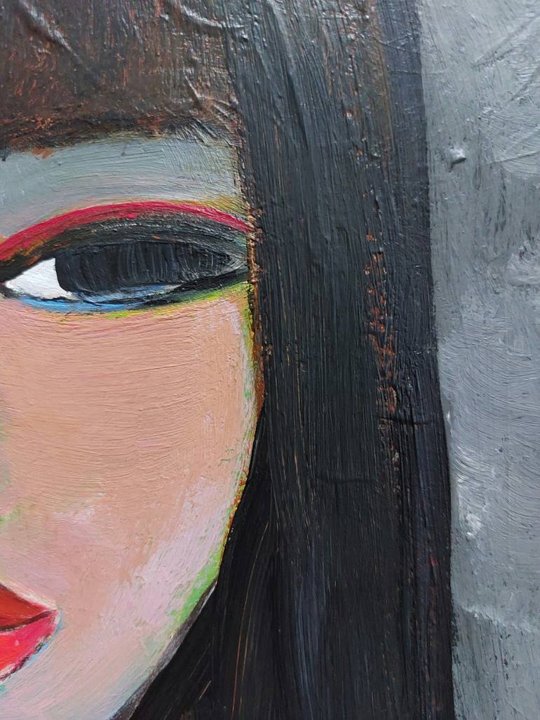 Original Expressionism Women Painting by Nelly Van Nieuwenhuijzen