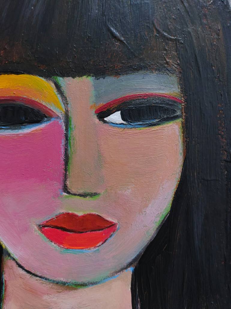 Original Expressionism Women Painting by Nelly Van Nieuwenhuijzen