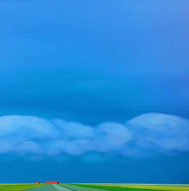 Original Minimalism Landscape Painting by Nelly Van Nieuwenhuijzen