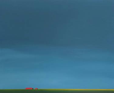 Original Minimalism Landscape Painting by Nelly Van Nieuwenhuijzen