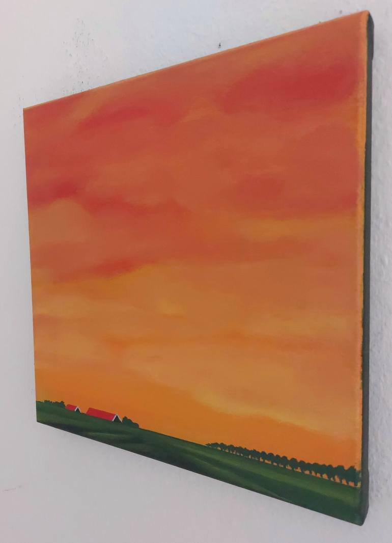 Original Minimalism Landscape Painting by Nelly Van Nieuwenhuijzen