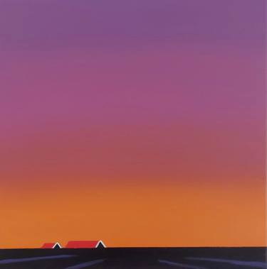 Original Minimalism Landscape Painting by Nelly Van Nieuwenhuijzen