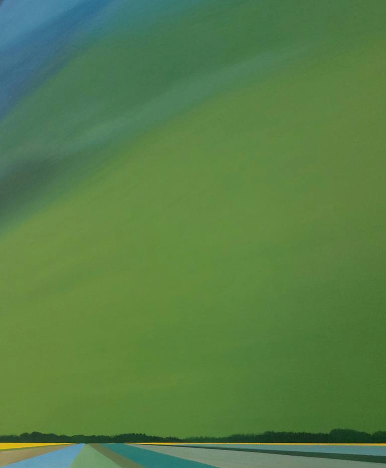 Original Minimalism Landscape Painting by Nelly Van Nieuwenhuijzen