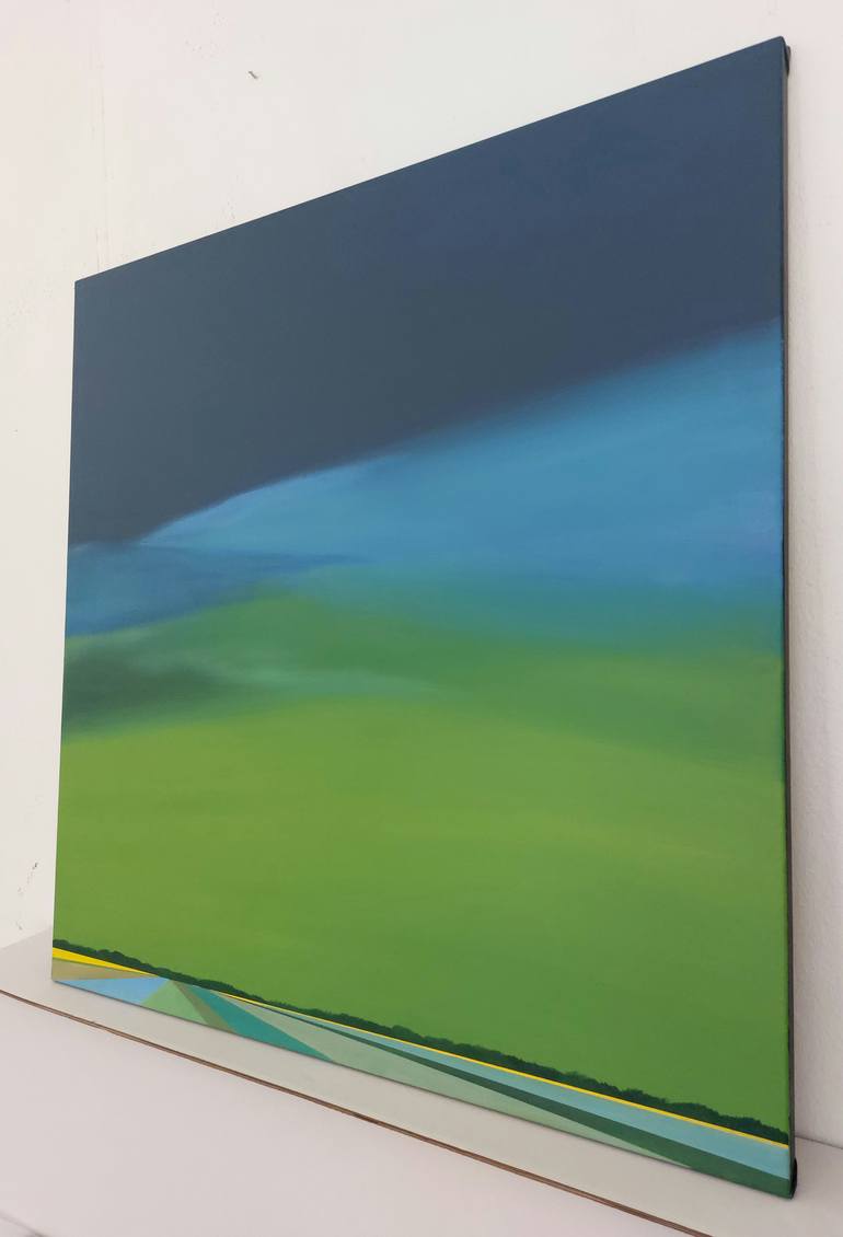 Original Minimalism Landscape Painting by Nelly Van Nieuwenhuijzen