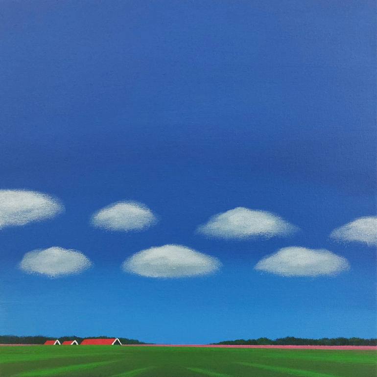 Original Minimalism Landscape Paintings by Nelly Van Nieuwenhuijzen