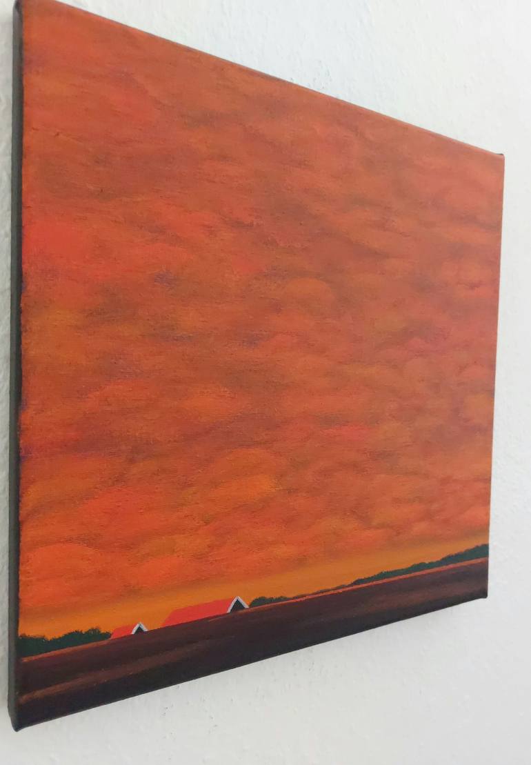 Original Modernism Landscape Painting by Nelly Van Nieuwenhuijzen
