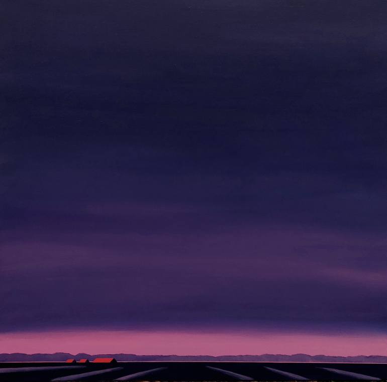 Original Minimalism Landscape Painting by Nelly Van Nieuwenhuijzen