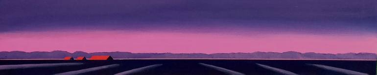 Original Minimalism Landscape Painting by Nelly Van Nieuwenhuijzen