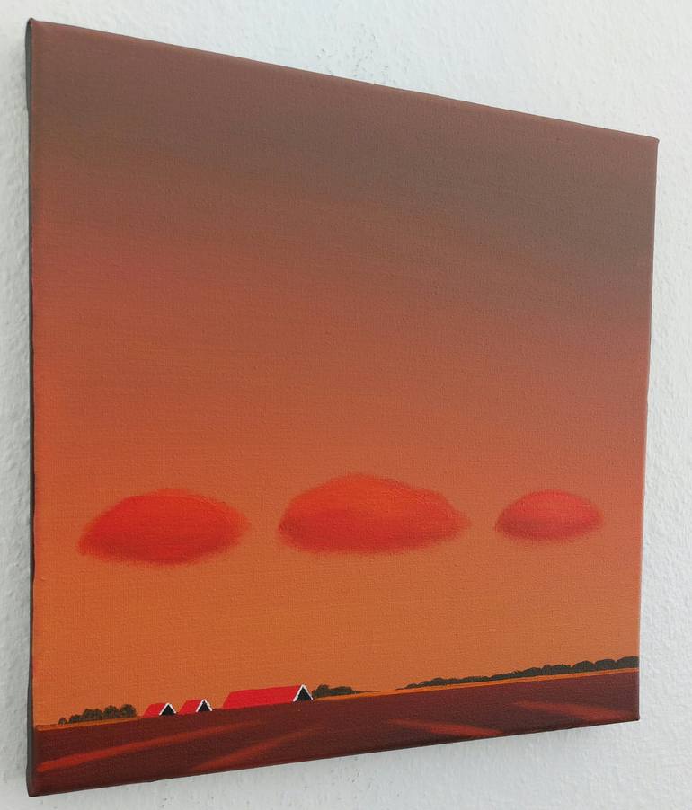 Original Minimalism Landscape Painting by Nelly Van Nieuwenhuijzen