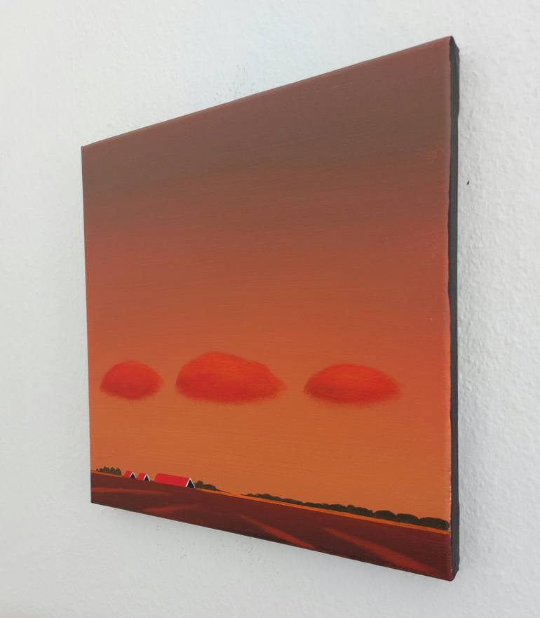 Original Minimalism Landscape Painting by Nelly Van Nieuwenhuijzen