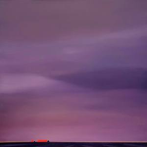 Red roofs, purple evening
