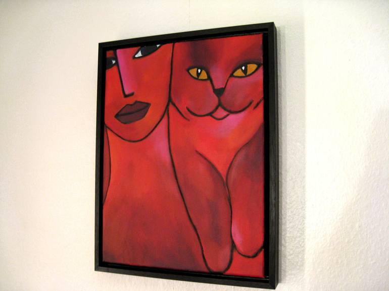 Original Modern Cats Painting by Nelly van Nieuwenhuijzen