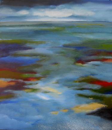 Saatchi Art Artist Nelly van Nieuwenhuijzen; Painting, “Saltings, the sea touching the coast.” #art