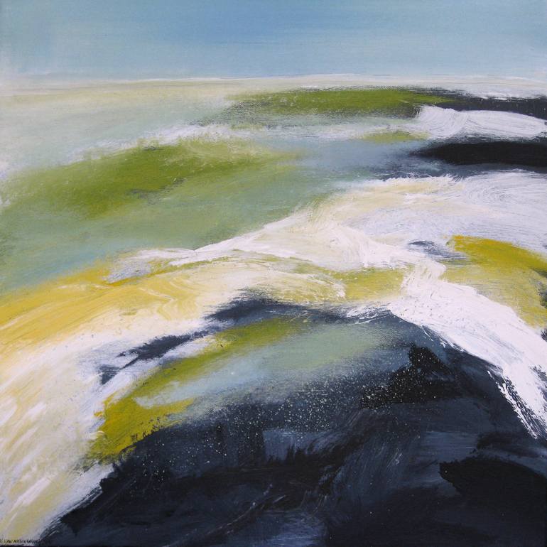 Original Modern Beach Painting by Nelly van Nieuwenhuijzen