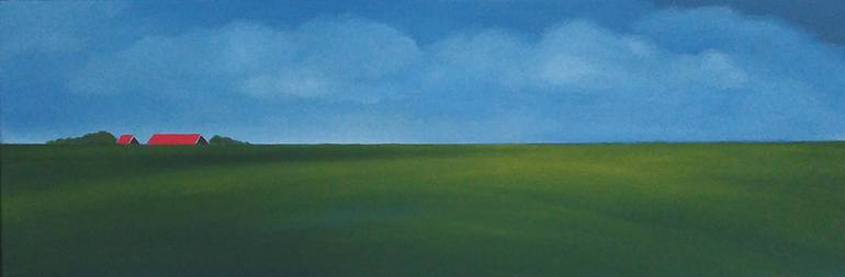 Original Minimalism Landscape Painting by Nelly van Nieuwenhuijzen